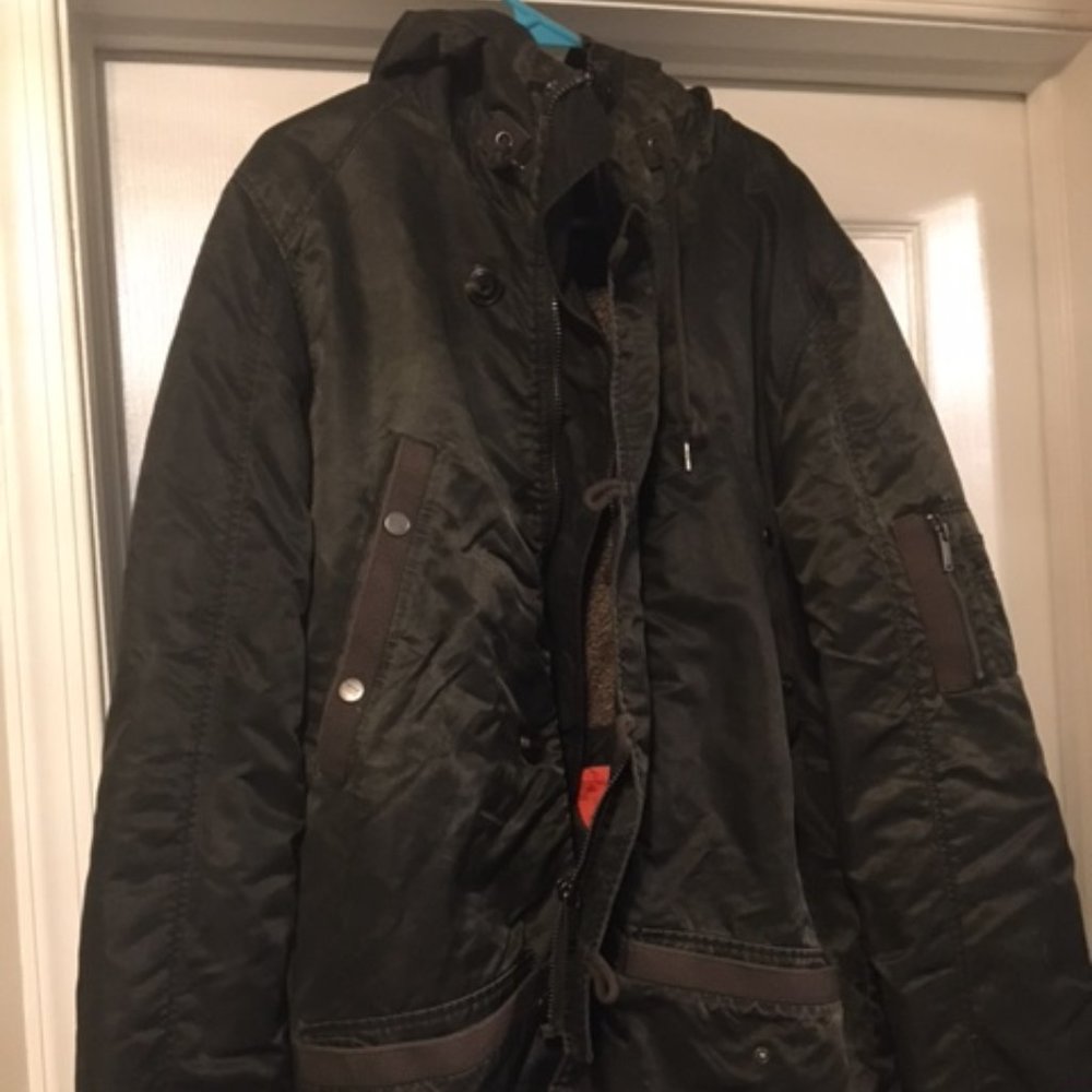 Buffalo / David Bitton /  Men's  Winter Jacket / Black and Grey Washed Color /